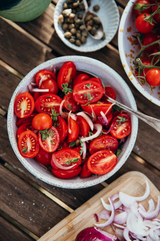 Salade de tomates cerises comme en Sicile La Tavola di Gaël