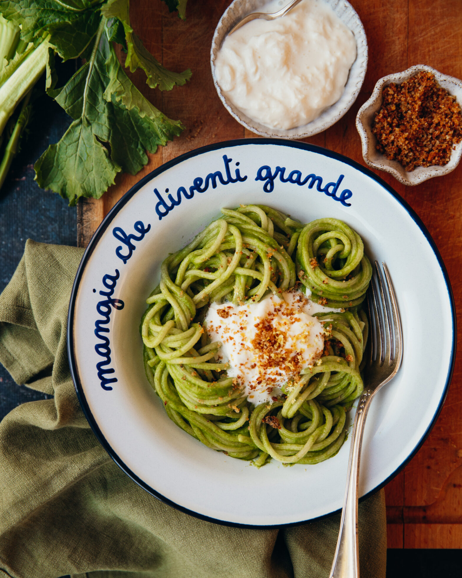 Spaghetti Au Pesto De Cime Di Rapa La Tavola Di Gaël