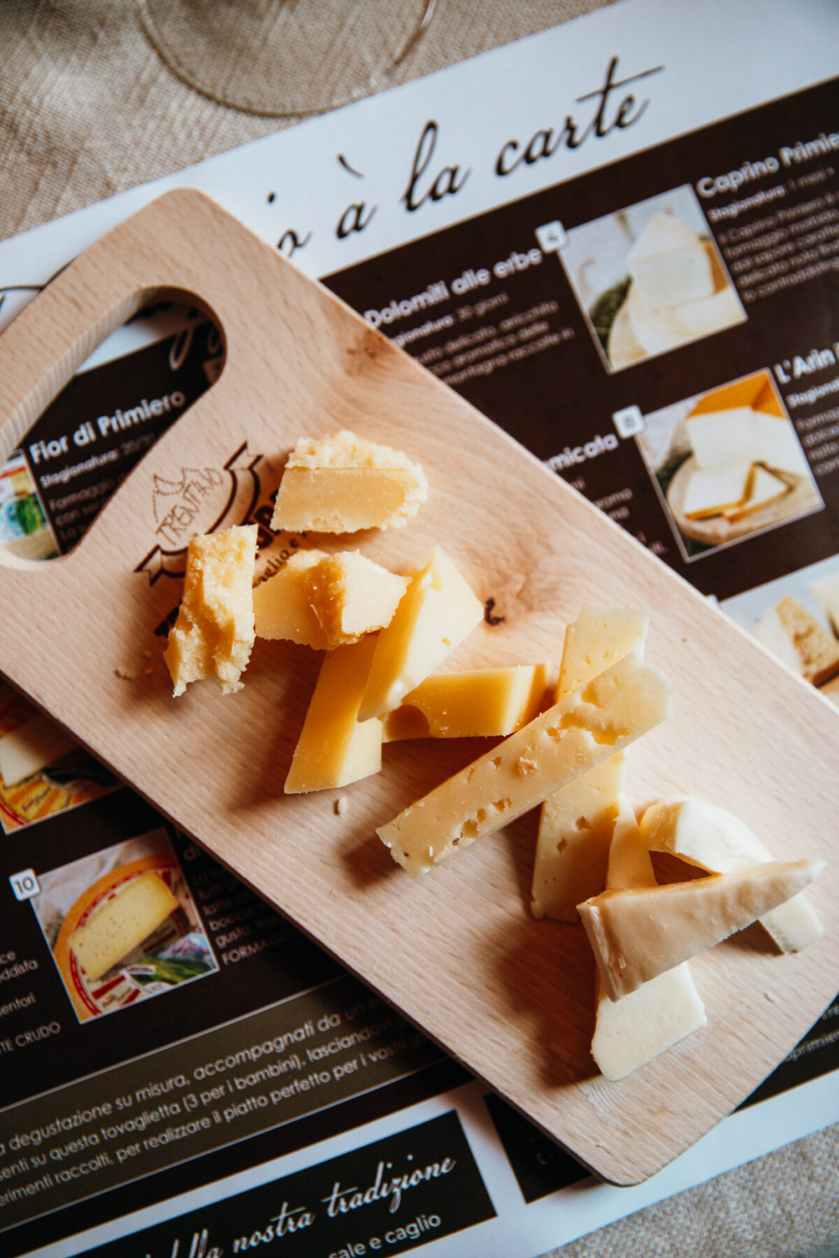Dolomites en automne dégustation de fromages