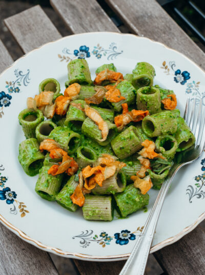 Pâtes aux pesto d&rsquo;épinards frais